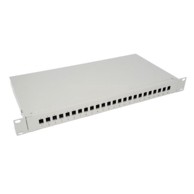NFO Patch panel 1U 19", 24x SC simplex / LC dupleks, zatvoren, 1 ladica